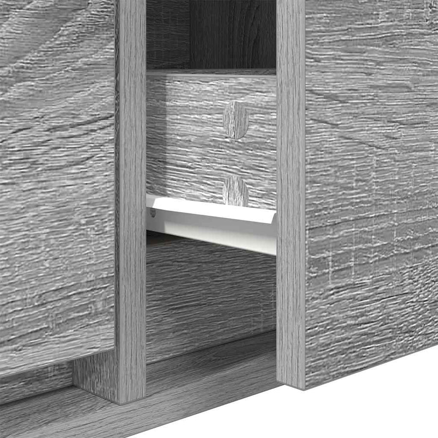 TV-meubel 60x31x25,5 cm bewerkt hout grijs sonoma eikenkleurig