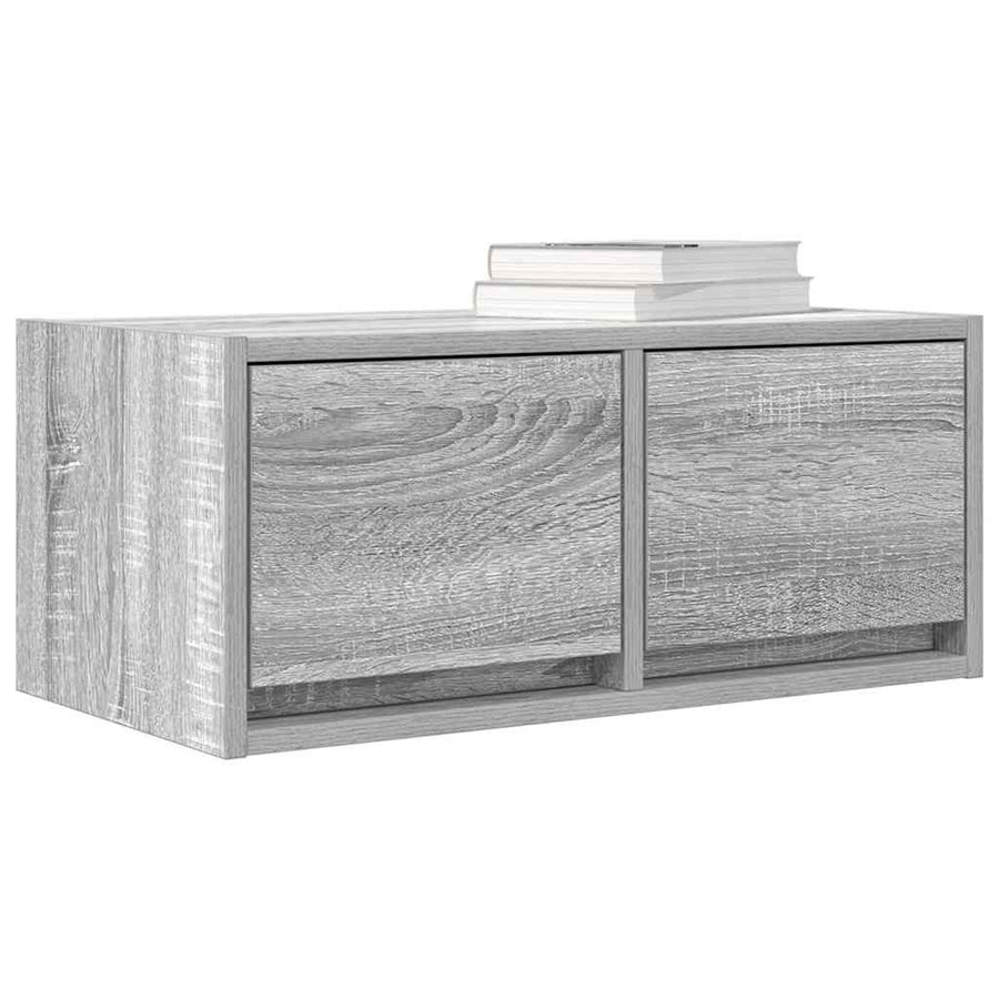TV-meubel 60x31x25,5 cm bewerkt hout grijs sonoma eikenkleurig
