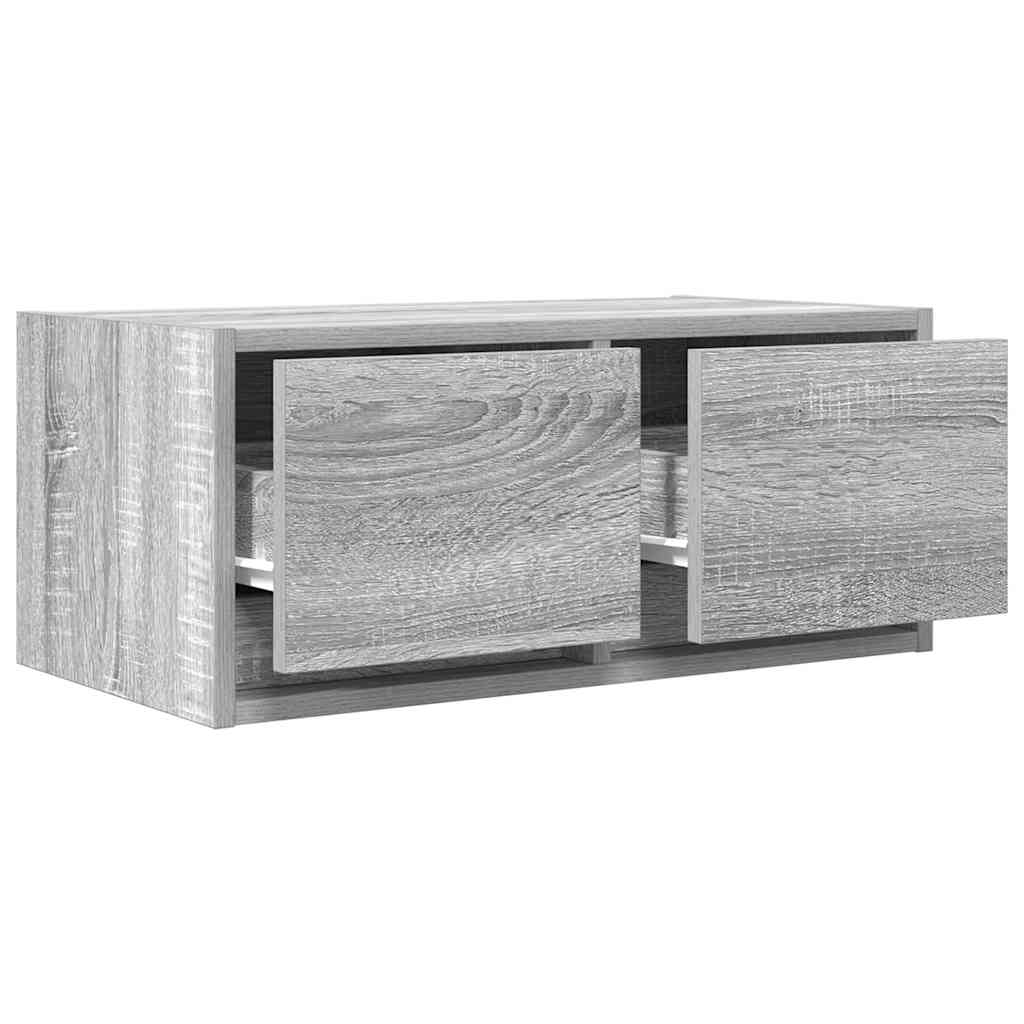TV-meubel 60x31x25,5 cm bewerkt hout grijs sonoma eikenkleurig