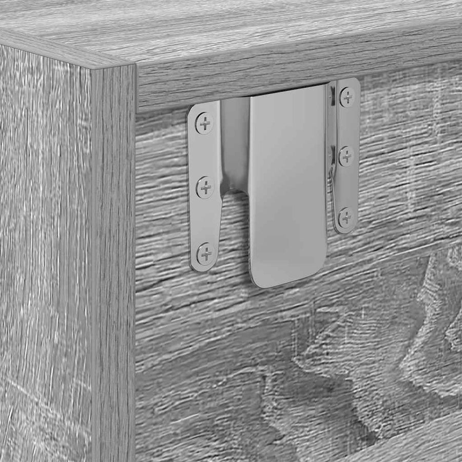 TV-meubel 60x31x25,5 cm bewerkt hout grijs sonoma eikenkleurig
