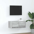 Tv-meubel 60x31x25,5 cm bewerkt hout grijs