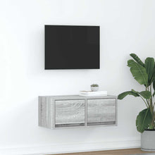 TV-meubel 60x31x25,5 cm bewerkt hout grijs sonoma eikenkleurig