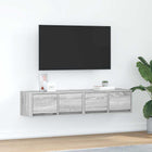 Tv-meubel 60x31x25,5 cm bewerkt hout grijs