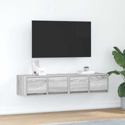 Tv-meubel 60x31x25,5 cm bewerkt hout grijs