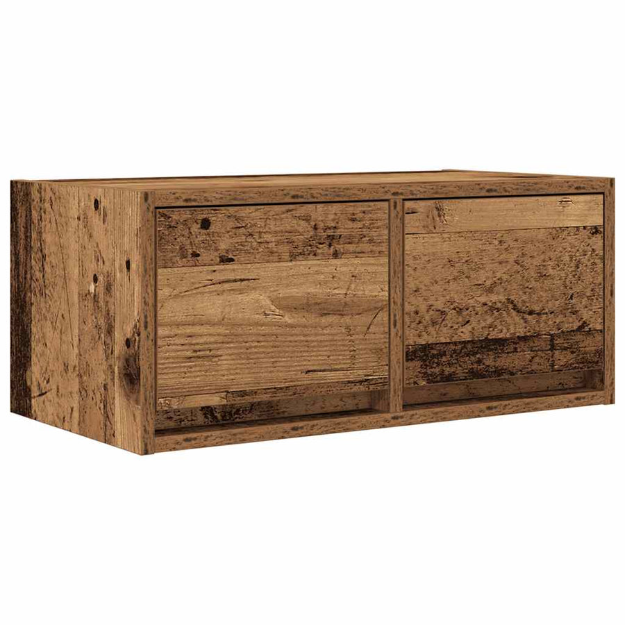 TV-meubel 60x31x25,5 cm bewerkt hout oud houtkleurig