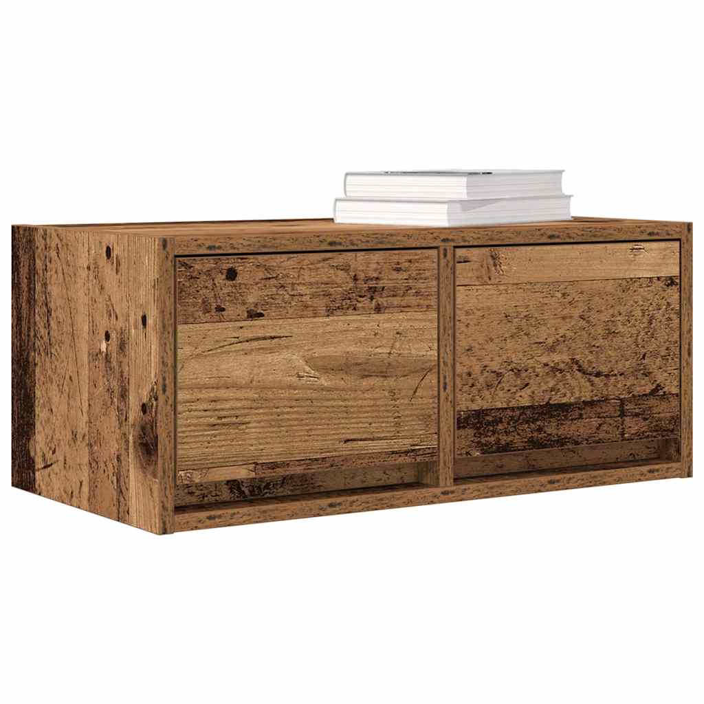 TV-meubel 60x31x25,5 cm bewerkt hout oud houtkleurig