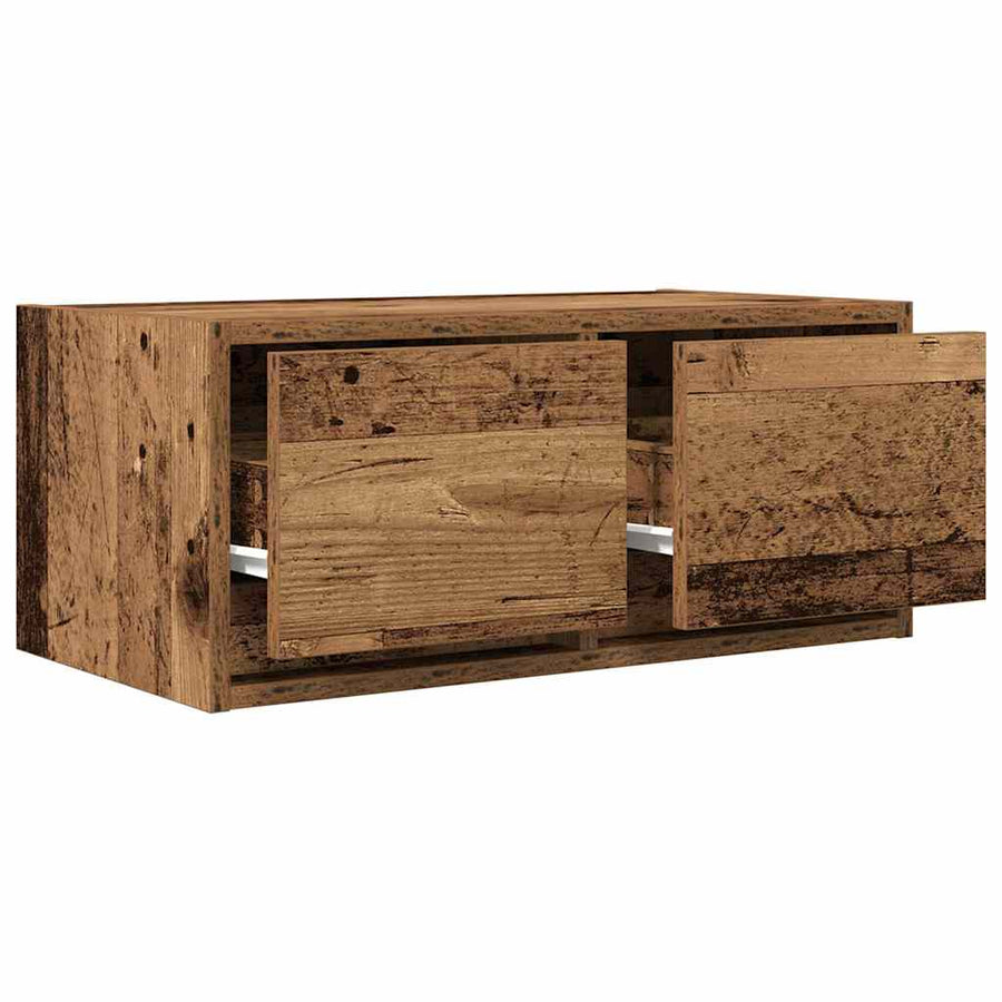 TV-meubel 60x31x25,5 cm bewerkt hout oud houtkleurig