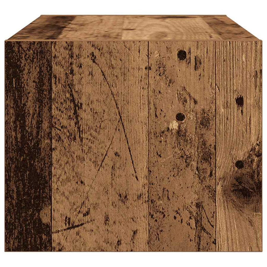 TV-meubel 60x31x25,5 cm bewerkt hout oud houtkleurig