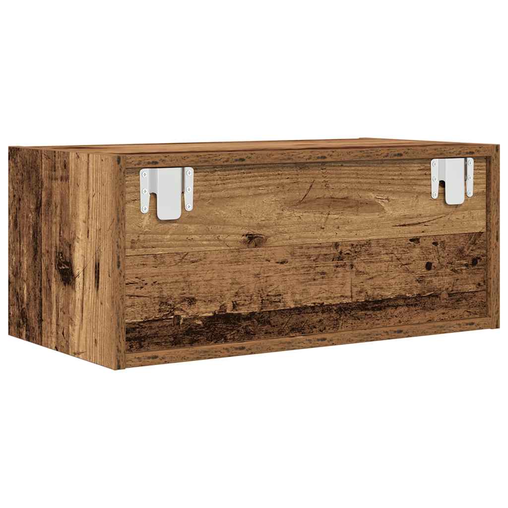 TV-meubel 60x31x25,5 cm bewerkt hout oud houtkleurig