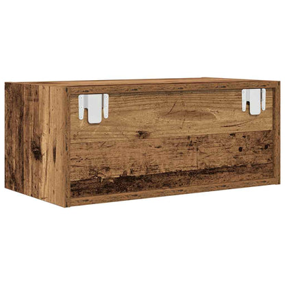 TV-meubel 60x31x25,5 cm bewerkt hout oud houtkleurig
