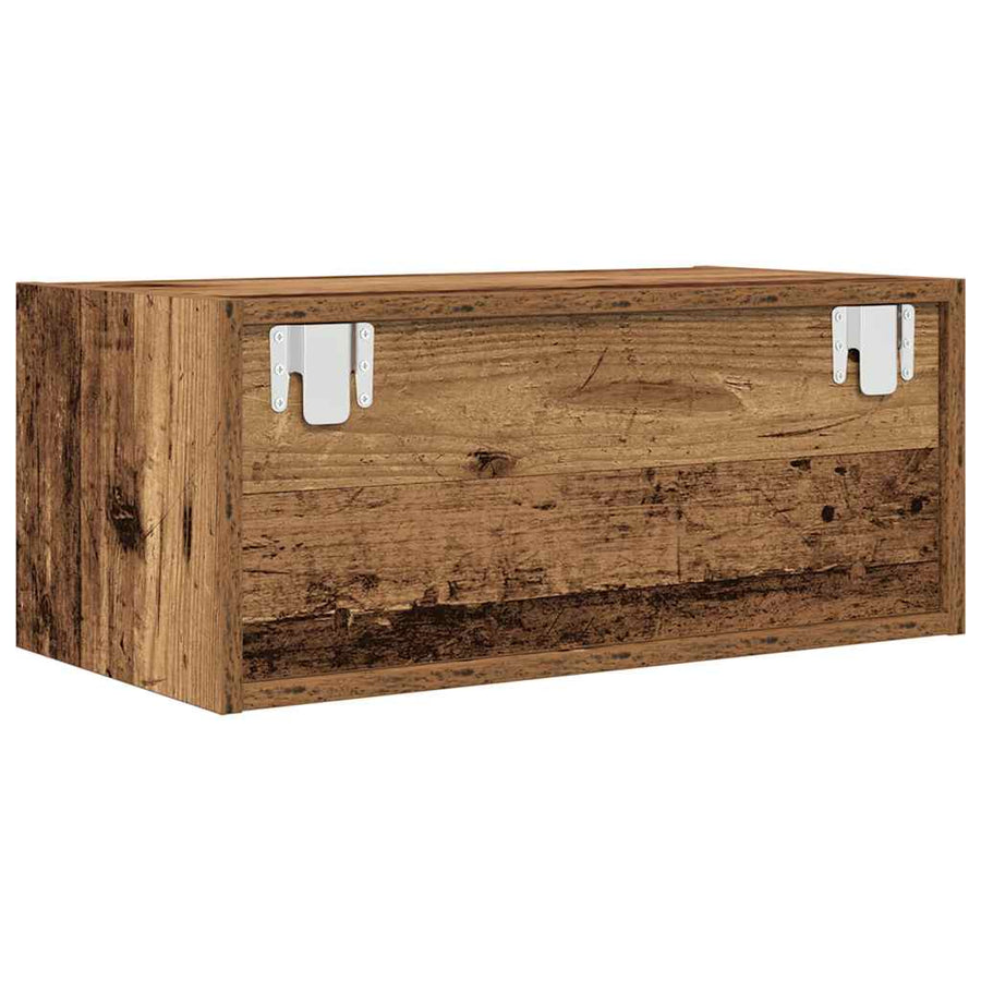TV-meubel 60x31x25,5 cm bewerkt hout oud houtkleurig