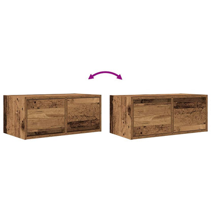TV-meubel 60x31x25,5 cm bewerkt hout oud houtkleurig