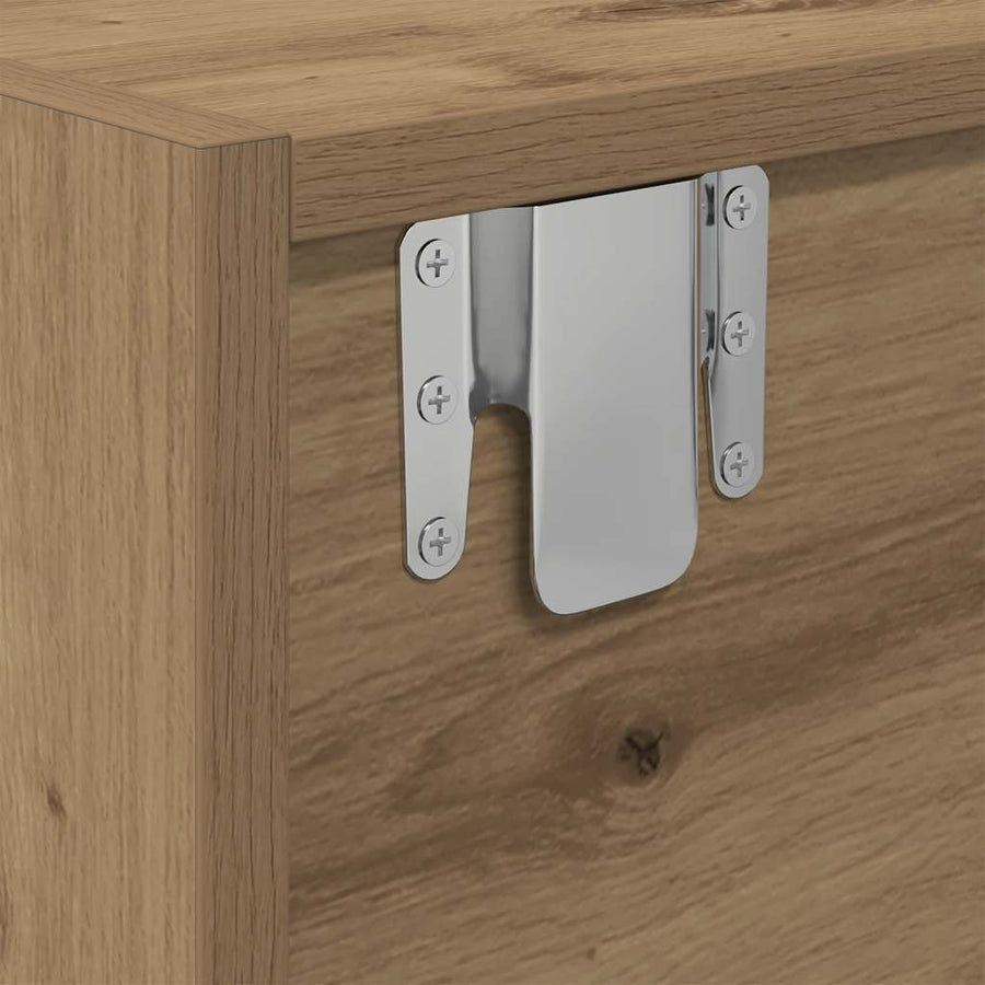 Tv-meubelen 2 st 60x31x25,5 cm bewerkt hout artisanaal eiken