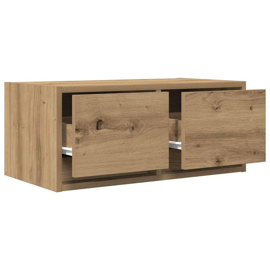 Tv-meubelen 2 st 60x31x25,5 cm bewerkt hout artisanaal eiken