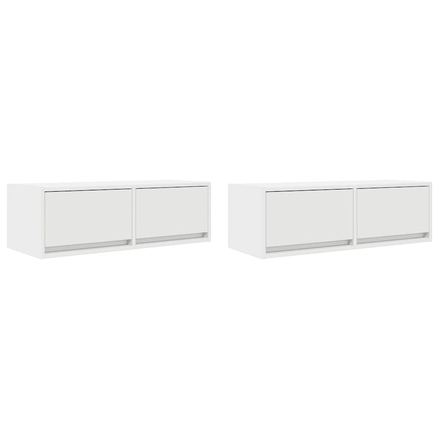 Tv-meubelen 2 st 80x31x25,5 cm bewerkt hout wit