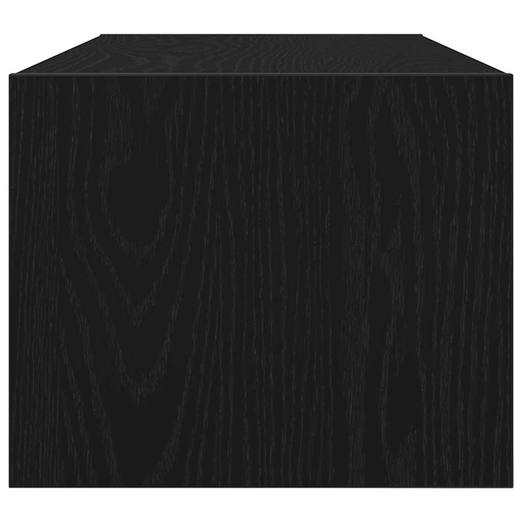 TV-meubel 80x31x25,5 cm spaanplaat zwart eikenkleurig
