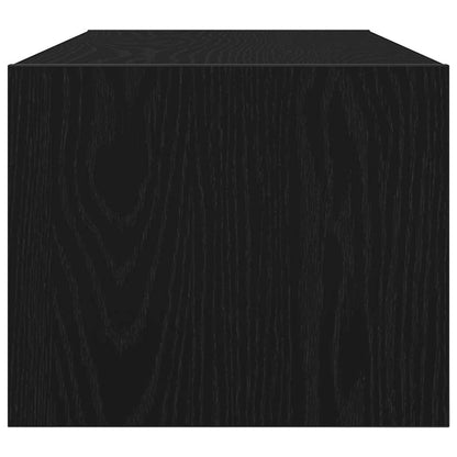 TV-meubel 80x31x25,5 cm spaanplaat zwart eikenkleurig