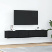 Tv-kasten 2 st 80x31x25,5 cm spaanplaat zwart eiken