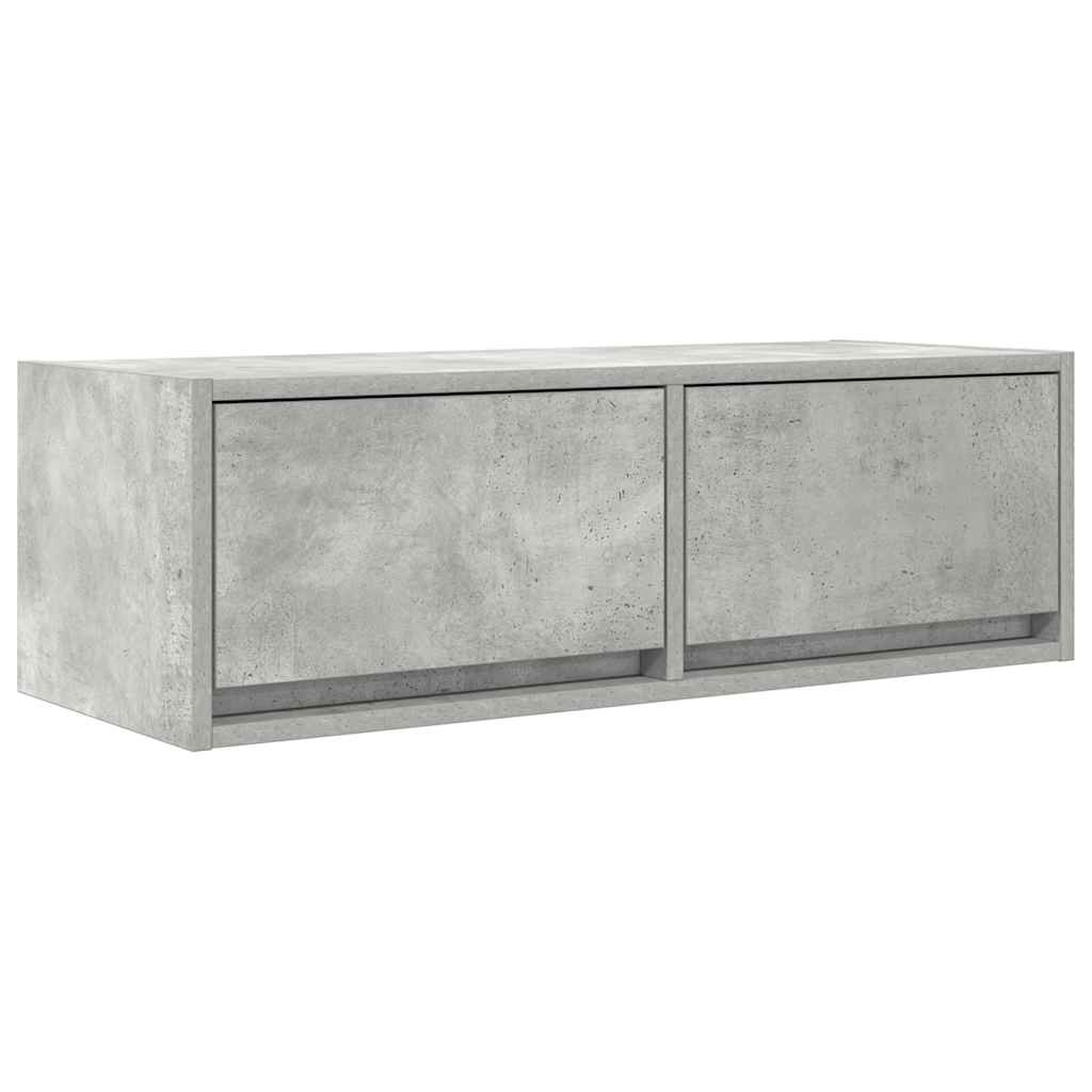 Tv-meubel 80x31x25,5 cm bewerkt hout betongrijs