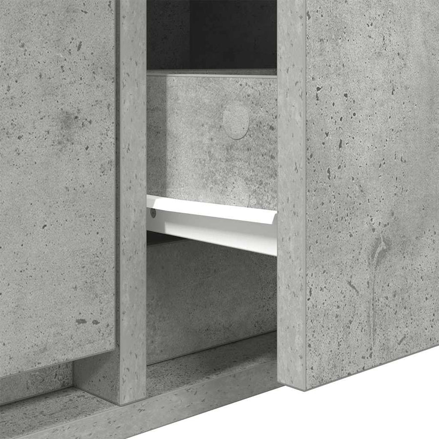 Tv-meubel 80x31x25,5 cm bewerkt hout betongrijs