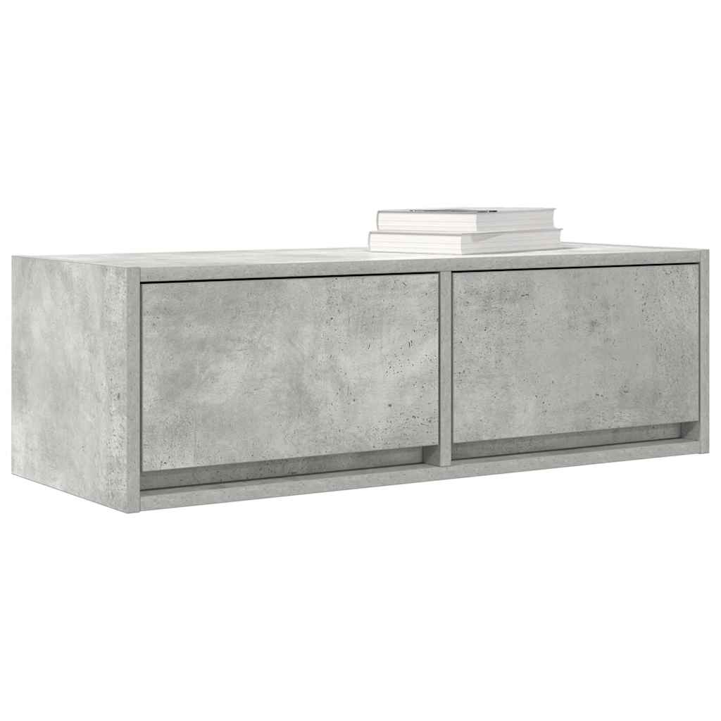 Tv-meubel 80x31x25,5 cm bewerkt hout betongrijs