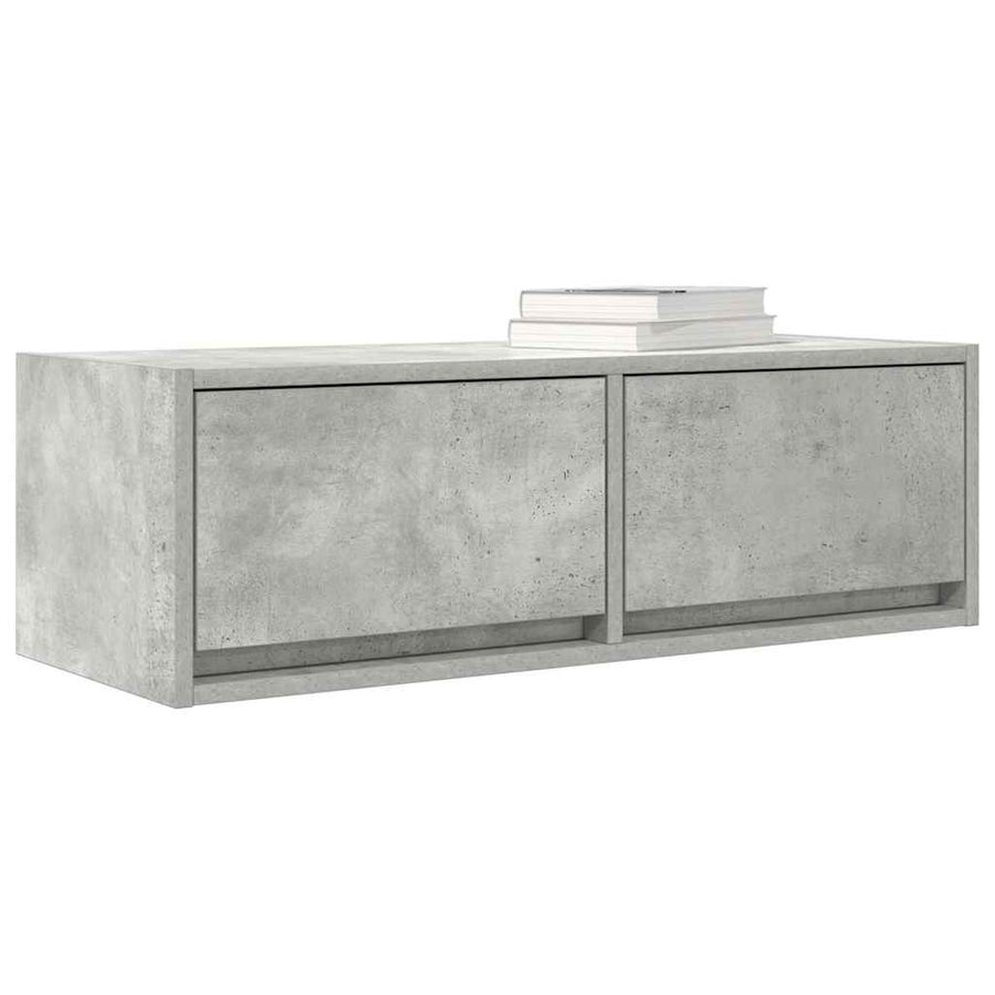 Tv-meubel 80x31x25,5 cm bewerkt hout betongrijs