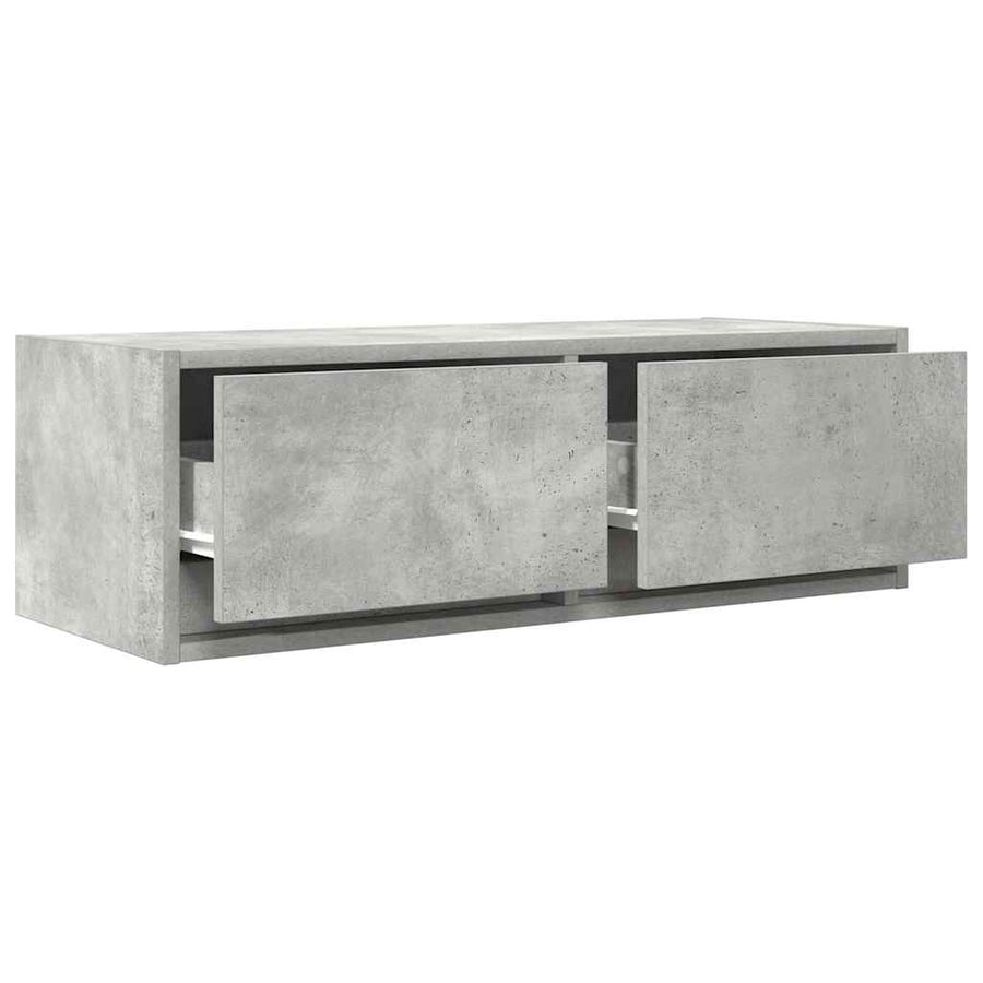 Tv-meubel 80x31x25,5 cm bewerkt hout betongrijs