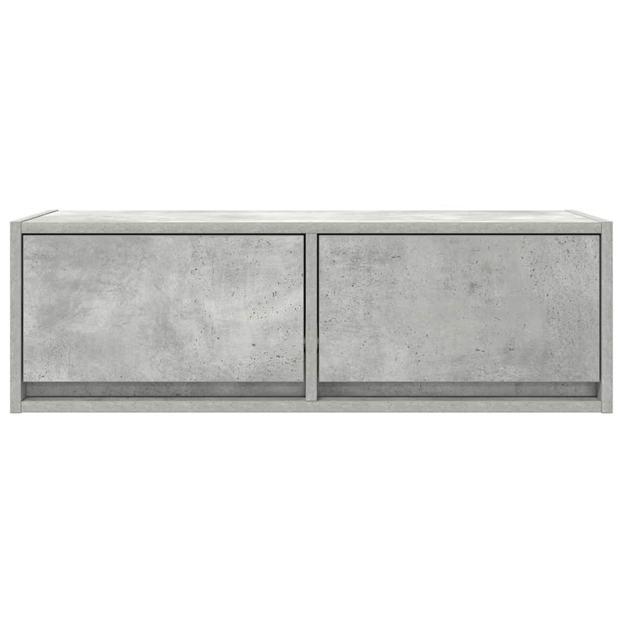 Tv-meubel 80x31x25,5 cm bewerkt hout betongrijs