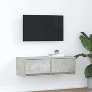 Tv-meubel 80x31x25,5 cm bewerkt hout betongrijs