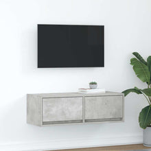 Tv-meubel 80x31x25,5 cm bewerkt hout betongrijs