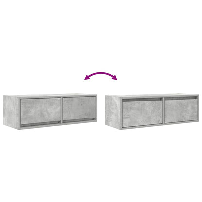 Tv-meubels 2 st 80x31x25,5 cm bewerkt hout betongrijs