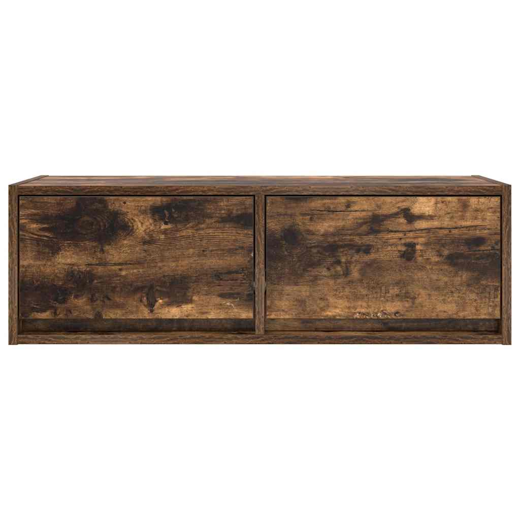 Tv-meubel 80x31x25,5 cm bewerkt hout gerookt eikenkleurig