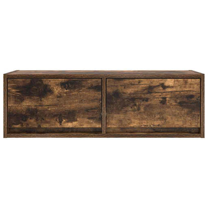 Tv-meubel 80x31x25,5 cm bewerkt hout gerookt eikenkleurig