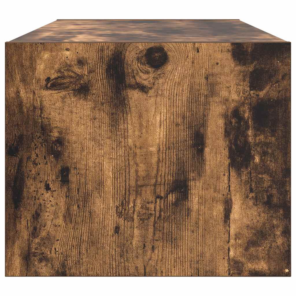 Tv-meubel 80x31x25,5 cm bewerkt hout gerookt eikenkleurig