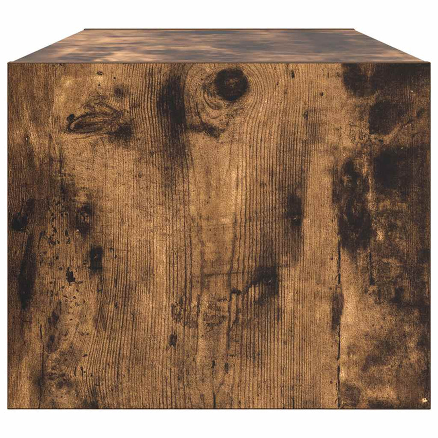 Tv-meubel 80x31x25,5 cm bewerkt hout gerookt eikenkleurig