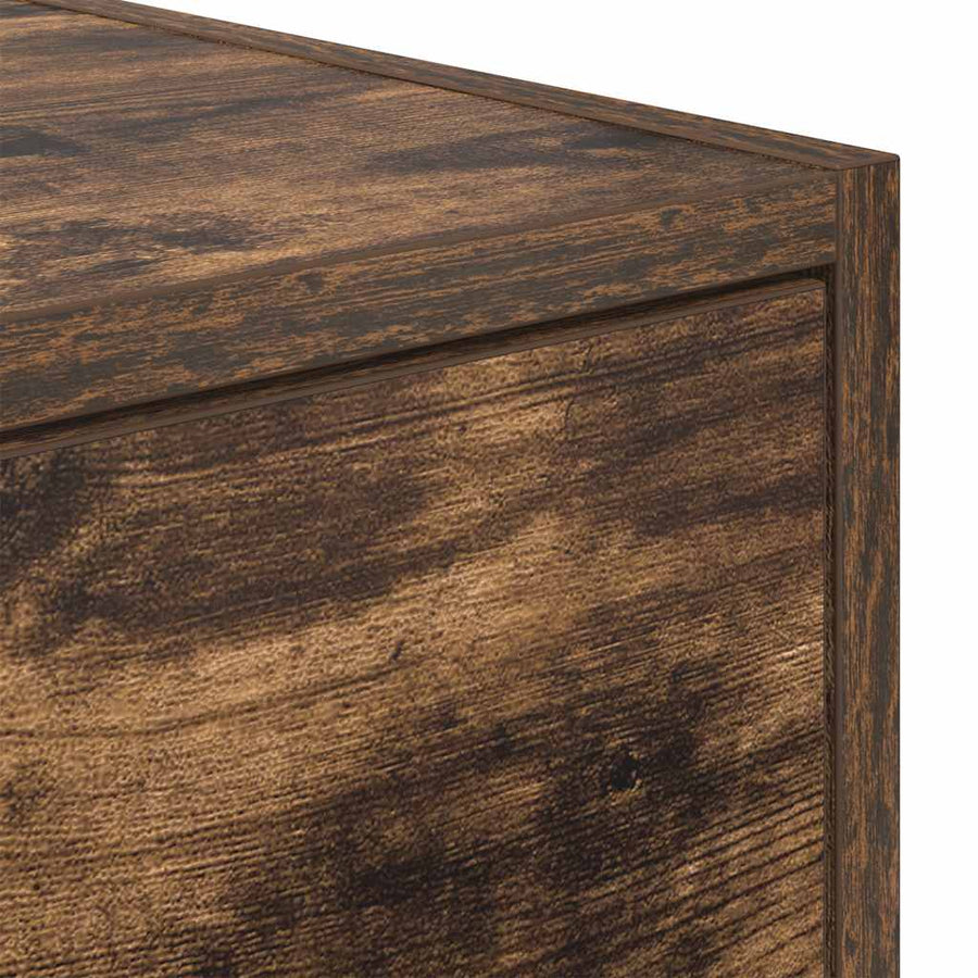 Tv-meubel 80x31x25,5 cm bewerkt hout gerookt eikenkleurig