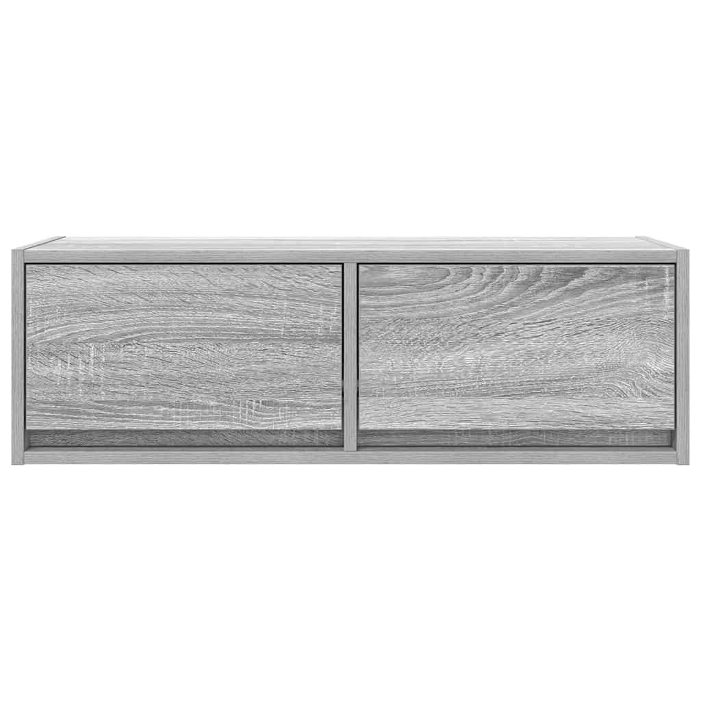 Tv-meubel 80x31x25,5 cm bewerkt hout grijs sonoma eikenkleurig