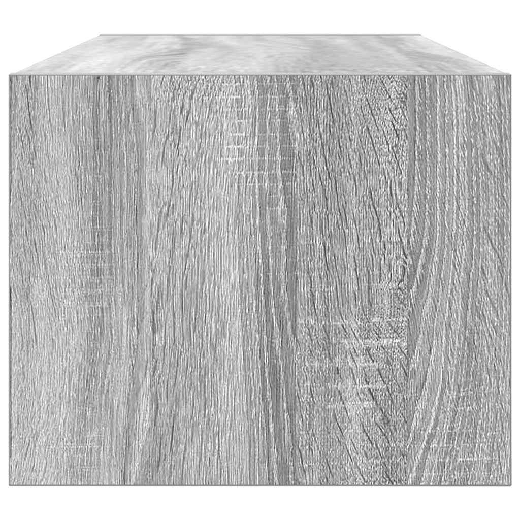 Tv-meubel 80x31x25,5 cm bewerkt hout grijs sonoma eikenkleurig