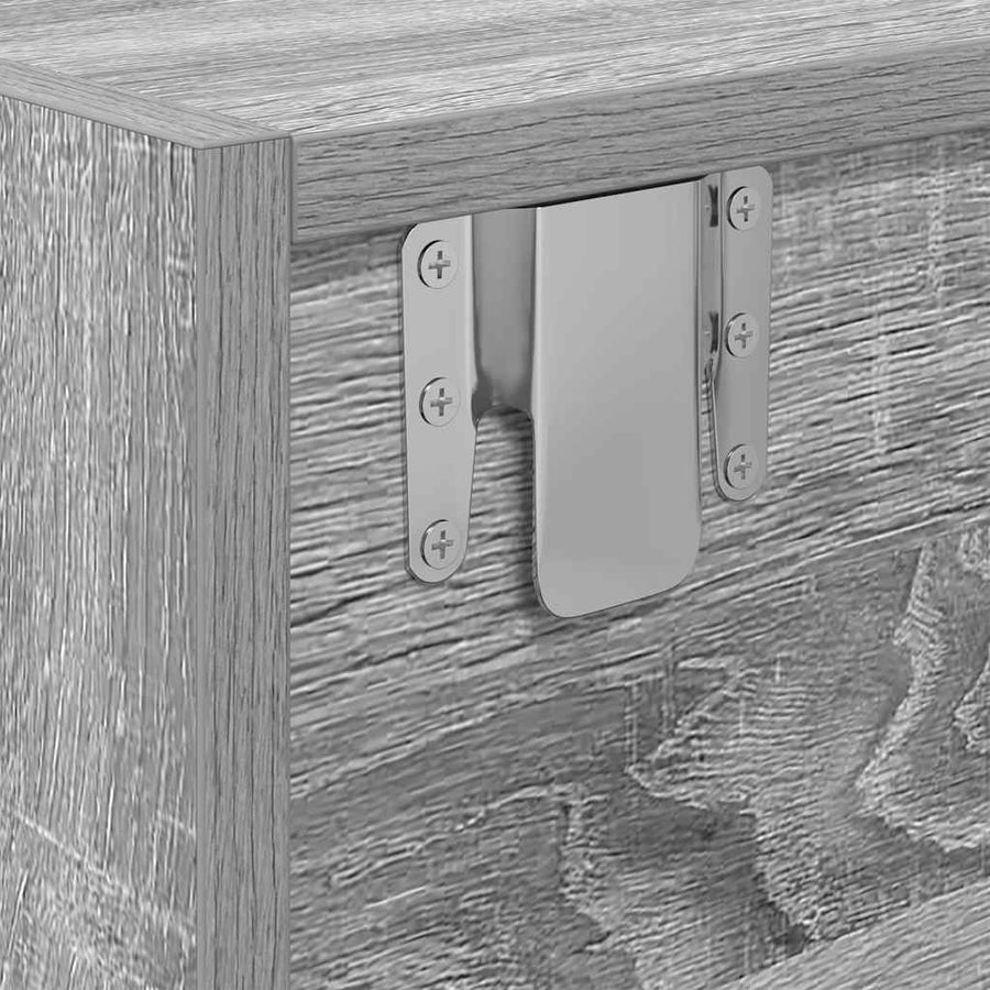Tv-meubel 80x31x25,5 cm bewerkt hout grijs sonoma eikenkleurig