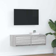 Tv-meubel 80x31x25,5 cm bewerkt hout grijs
