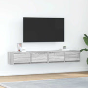 Tv-meubel 80x31x25,5 cm bewerkt hout grijs