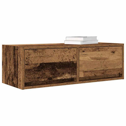 TV-meubel 80x31x25,5 cm bewerkt hout oud houtkleurig
