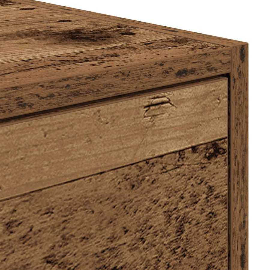 TV-meubel 80x31x25,5 cm bewerkt hout oud houtkleurig