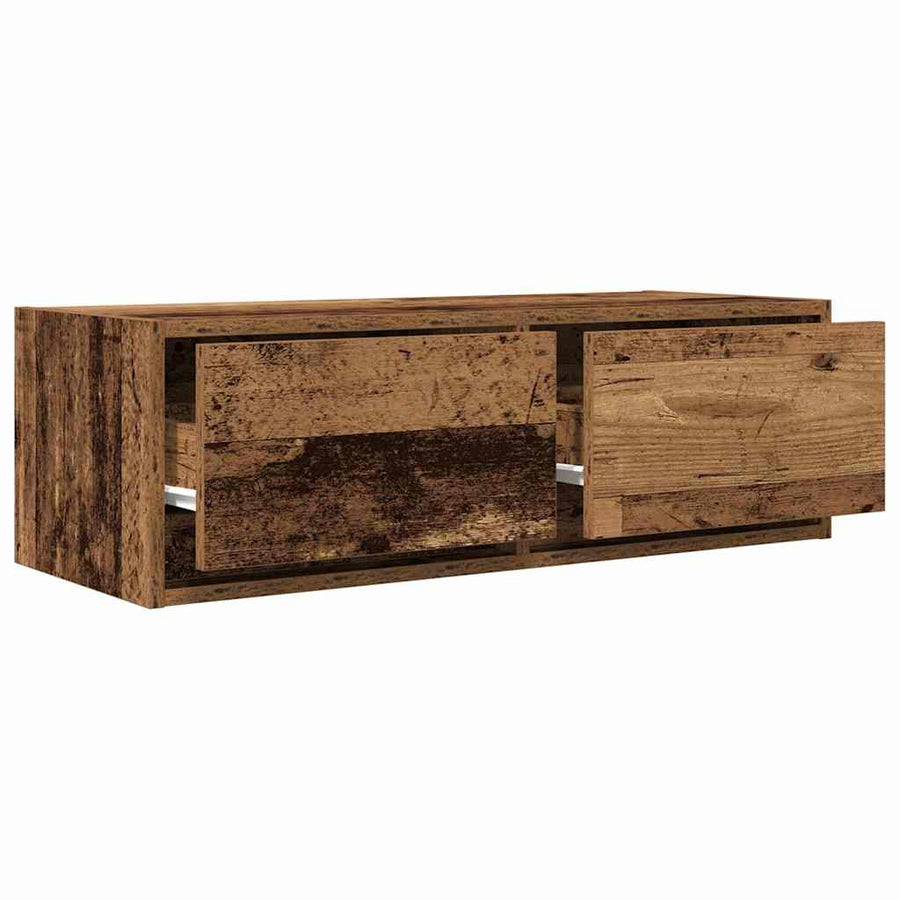 Tv-meubels 2 st 80x31x25,5 cm bewerkt hout oud houtkleurig