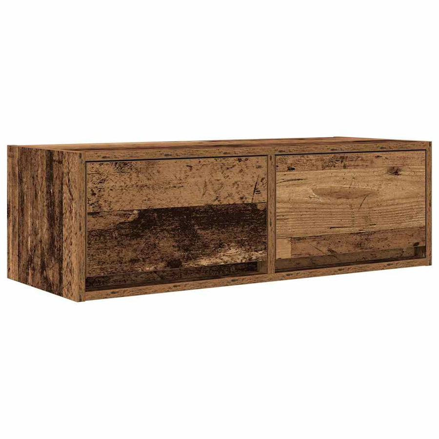 Tv-meubels 2 st 80x31x25,5 cm bewerkt hout oud houtkleurig