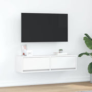 Tv-kast 100x31x25,5 cm wit bewerkt hout