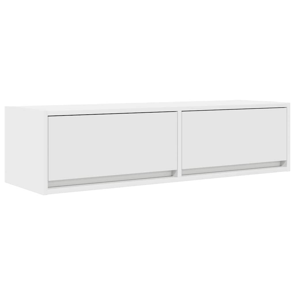Tv-Kast Met Lade Bewerkt Hout Wit