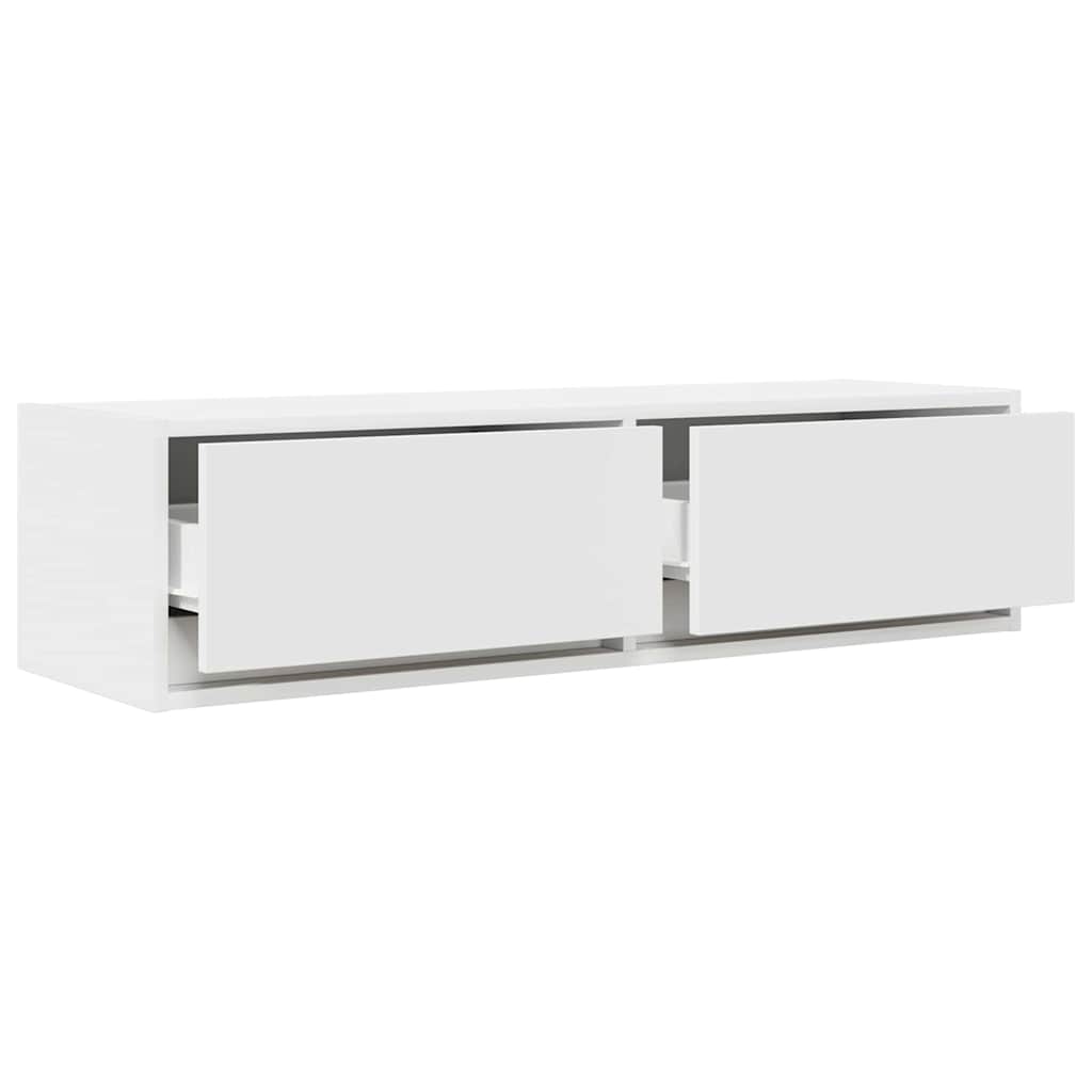 Tv-Kast Met Lade Bewerkt Hout Wit