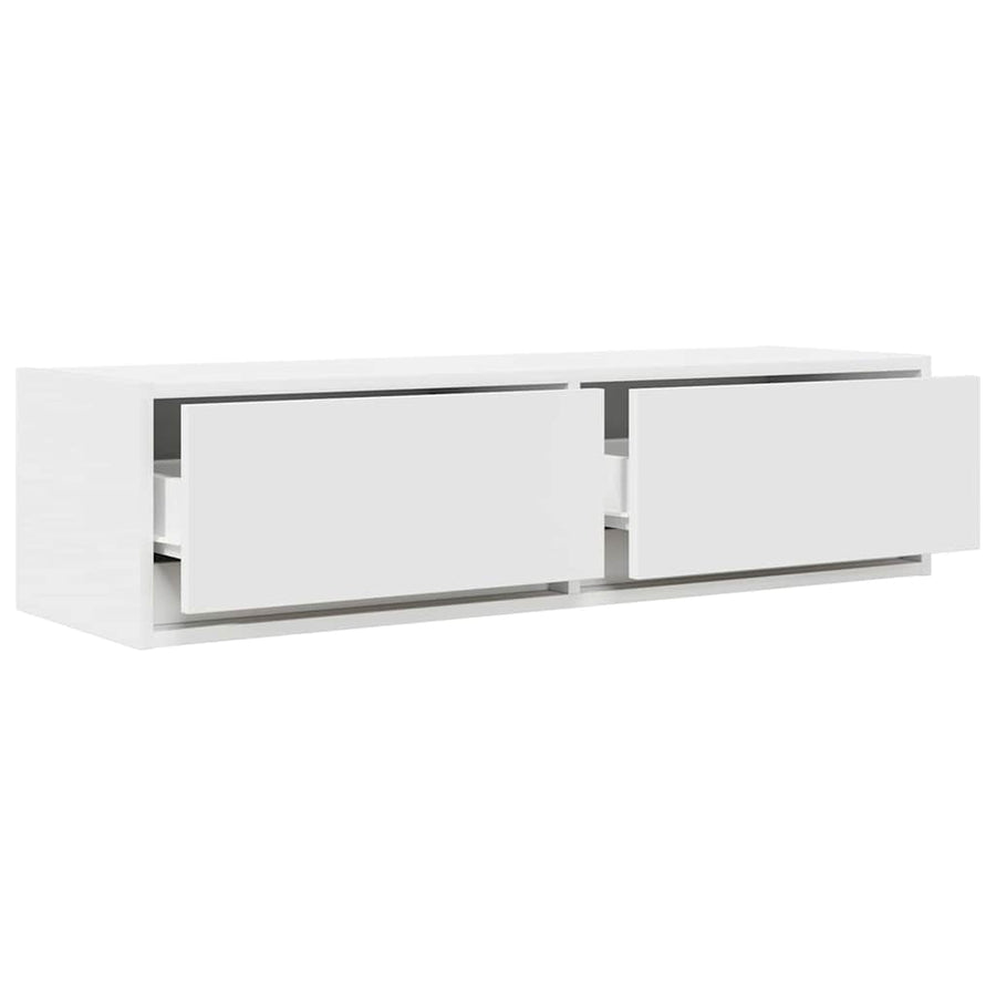 Tv-Kast Met Lade Bewerkt Hout Wit