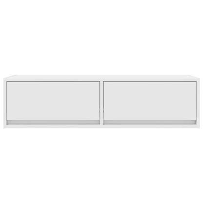 Tv-Kast Met Lade Bewerkt Hout Wit